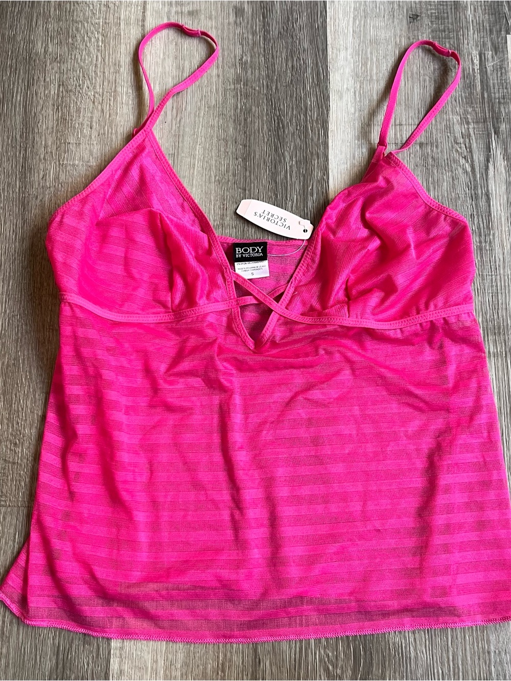 Vintage Victoria's Secret body pink striped cami